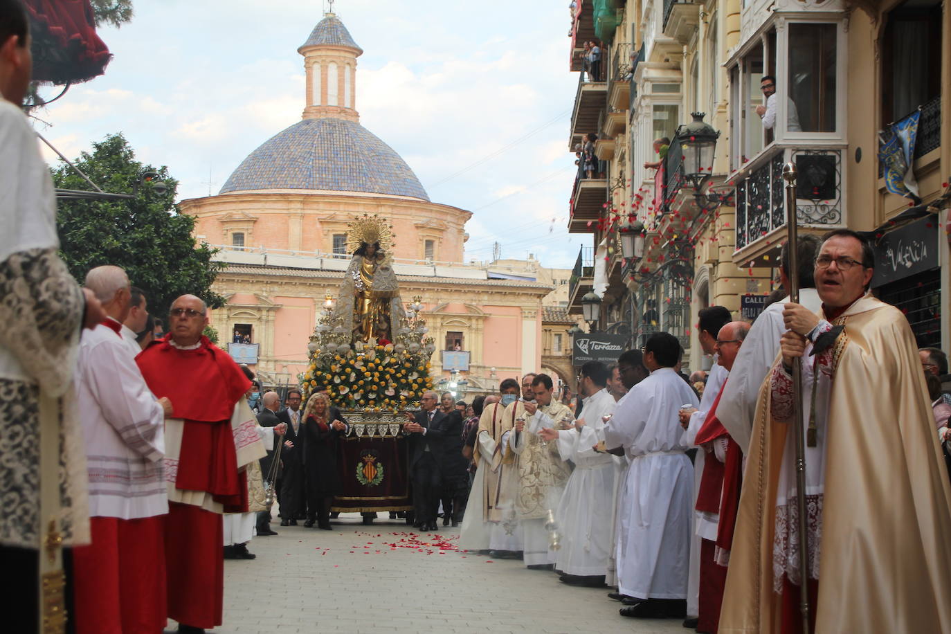 La patrona de Valencia vuelve a procesionar por el centro de la ciudad con dos cambios en el recorrido