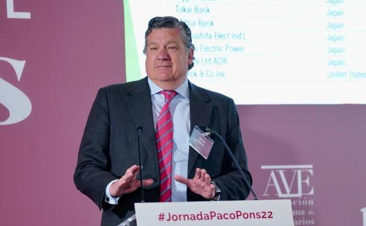 Íñigo Parra, presidente de Stadler Valencia, en las jornadas Paco Pons. 