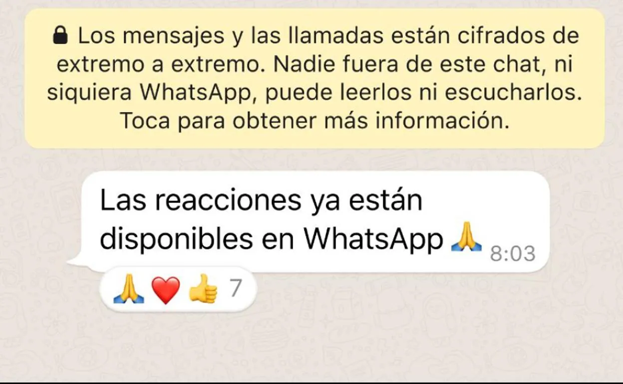 Whatsapp activa su gran novedad para contestar a los mensajes: los seis emojis para respuestas rápidas
