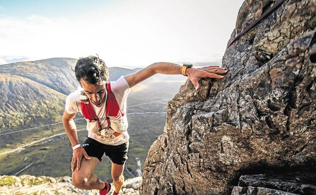 Kilian Jornet, durante un ascenso. 