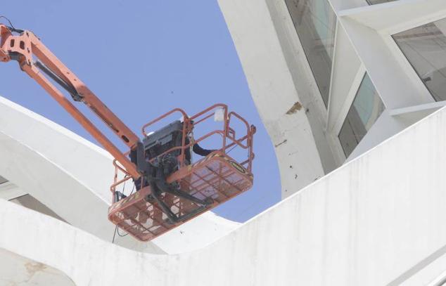 Fotos: Trabajos de mantenimiento en el museo Principe Felipe