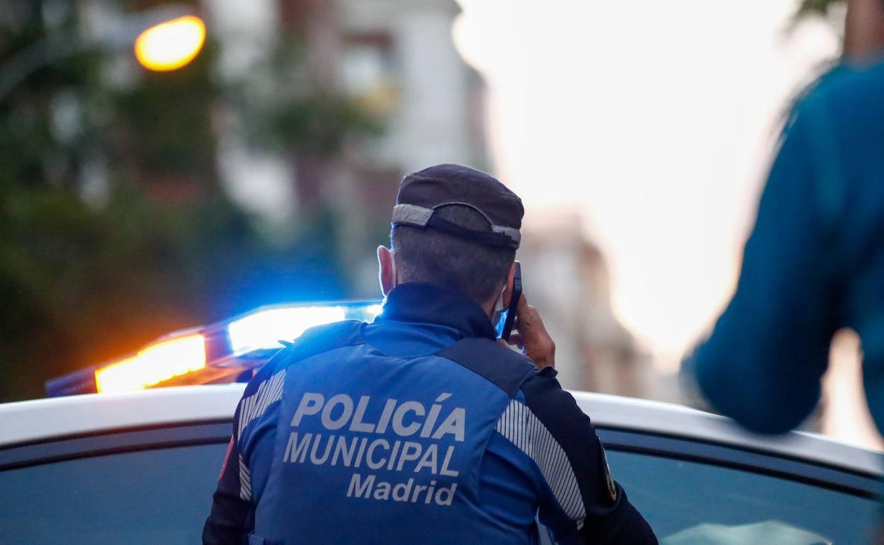 Un agente de la Policía Municipal de Madrid. 