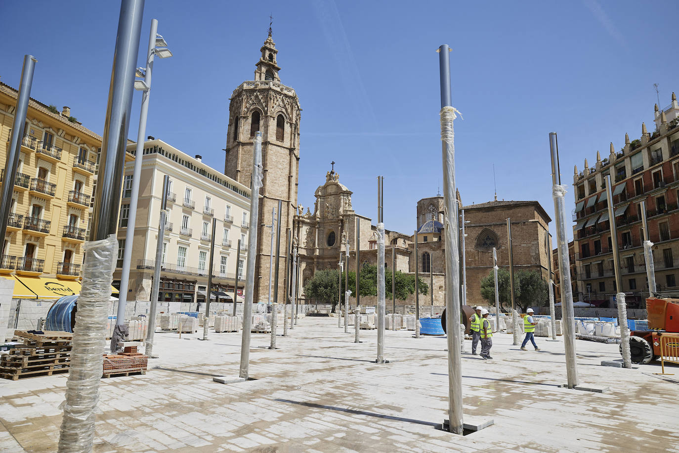 Reforma de la plaza de la Reina de Valencia (19/05/2022). 