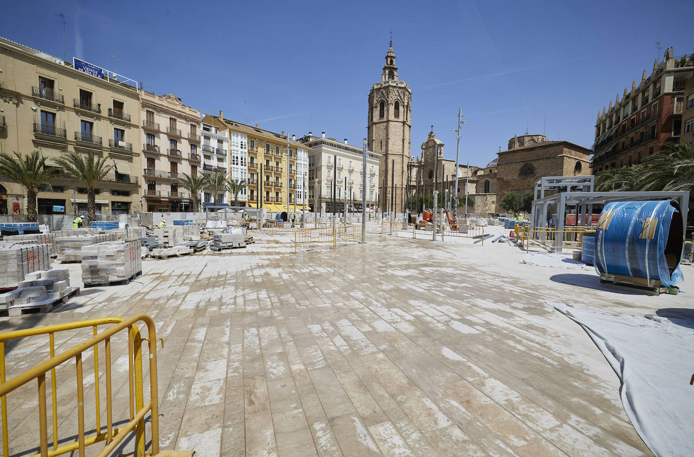 Reforma de la plaza de la Reina de Valencia (19/05/2022). 