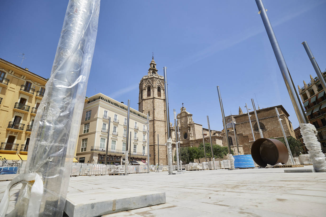 Reforma de la plaza de la Reina de Valencia (19/05/2022). 