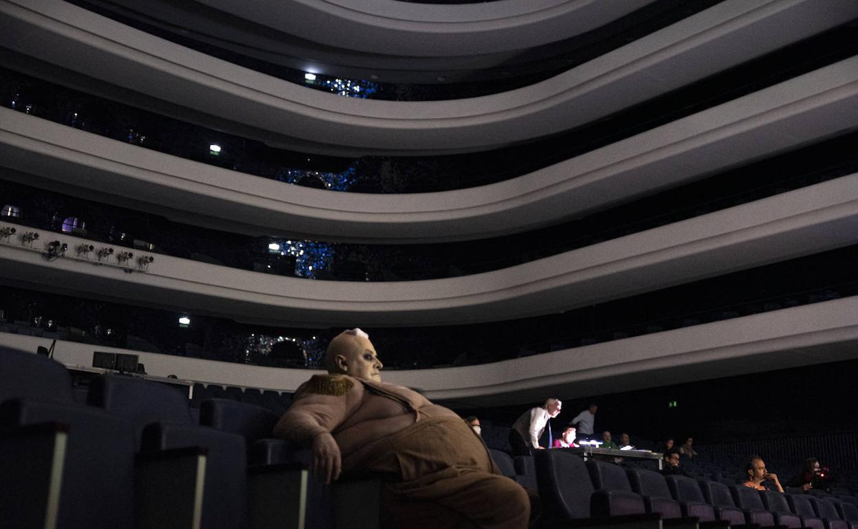 Un momento del ensayo de 'Wozzeck' en el Palau de les Arts. 