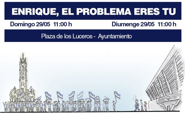 Imagen del cartel de la manifestación de este domingo. 