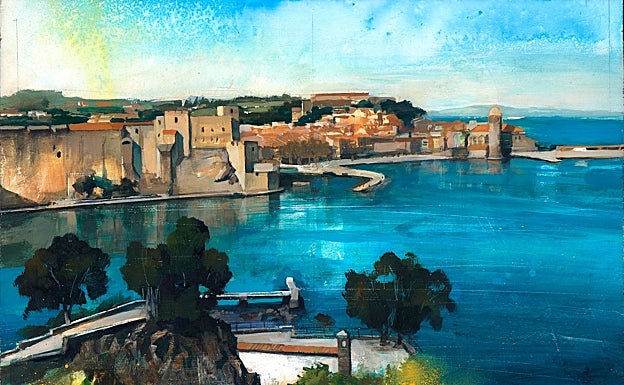 Imagen principal - Collioure (arriba), París y un retrato de Machado.