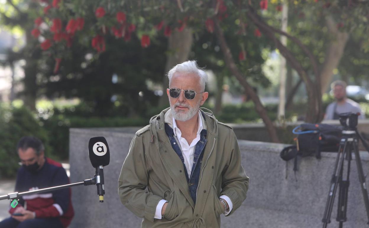 Marcos Benavent, a su llegada a la Ciudad de la Justicia.