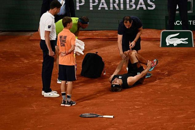 Fotos: Así ha sido la dolorosa lesión de Alexander Zverev