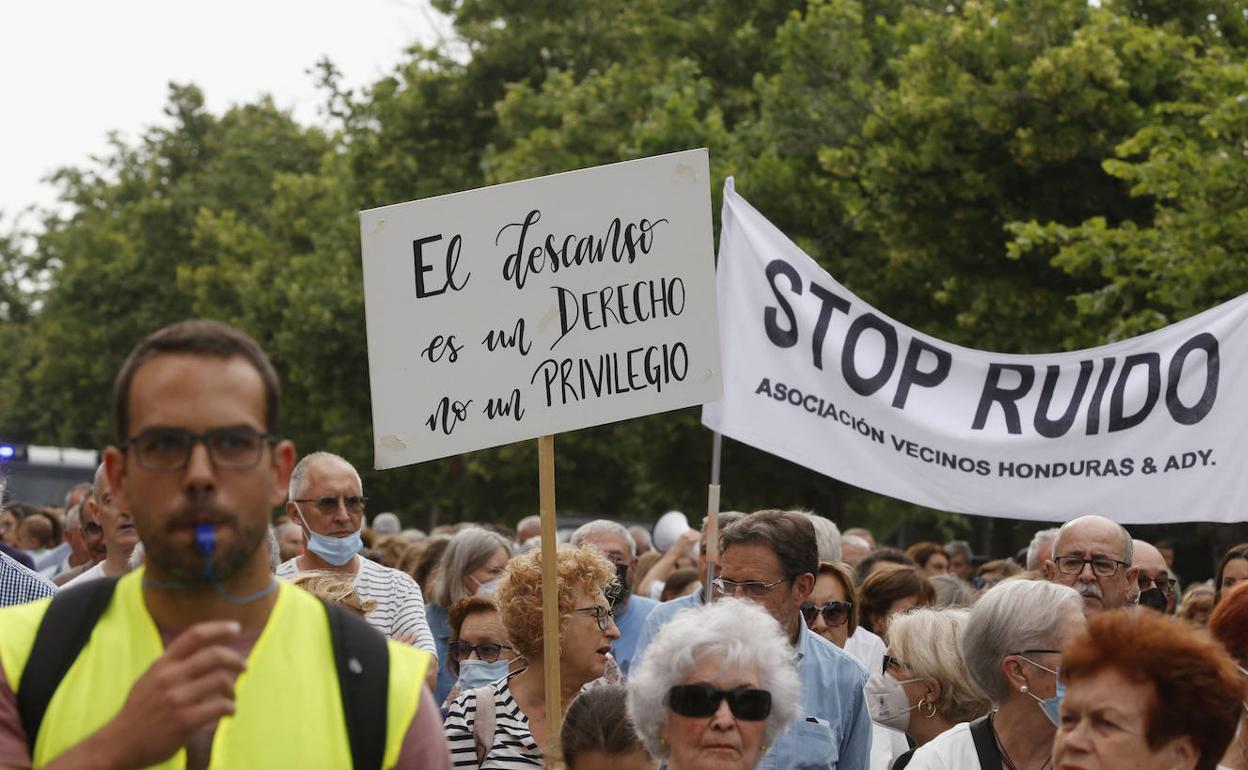 Manifestación contra el botellón en Honduras, la pasada semana.