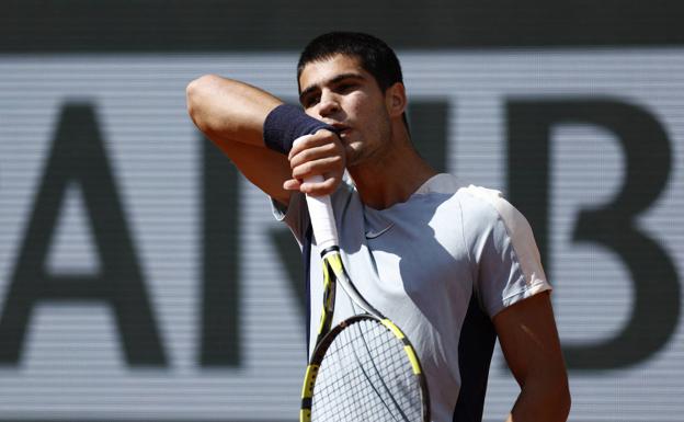 Carlos Alcaraz, en Roland Garros. 