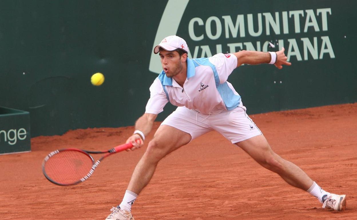 Pablo Andújar, durante el anterior Open de Valencia que llegó a ser un ATP 250. 