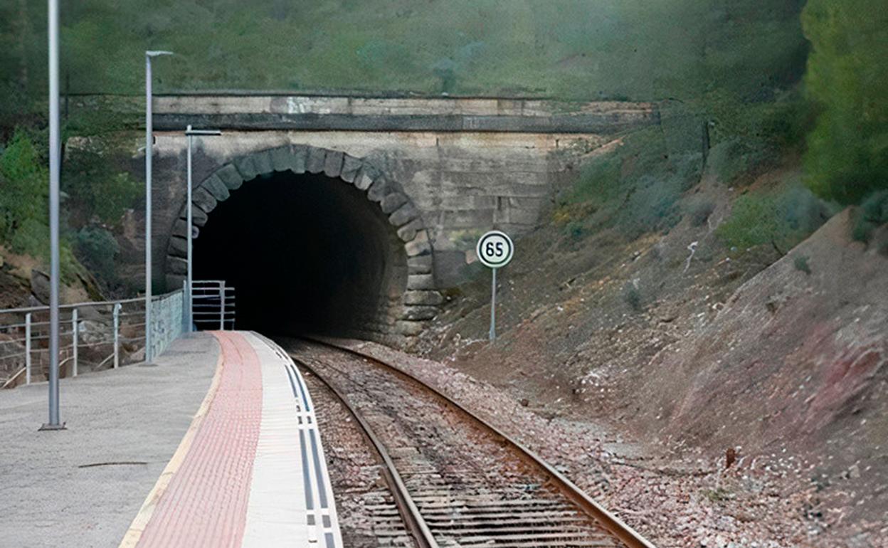 Un tramo de la línea ferroviaria. 