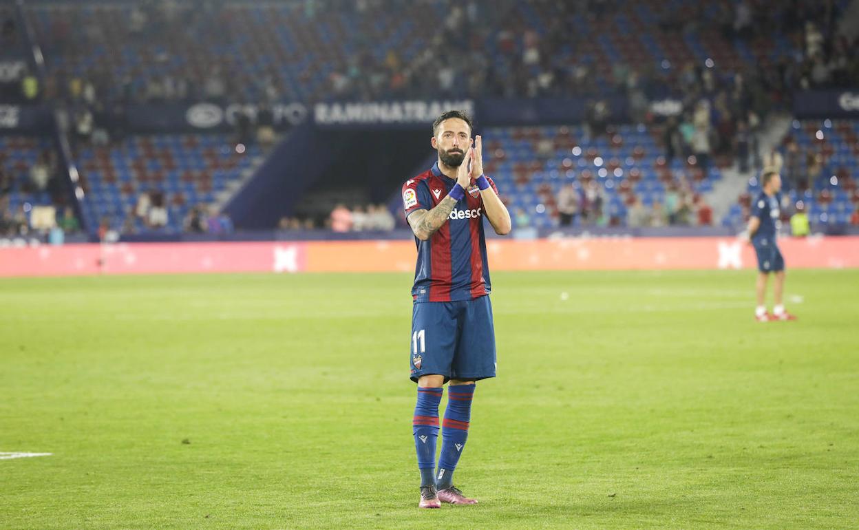 José Luis Morales, en su último partido en el Ciutat de València.