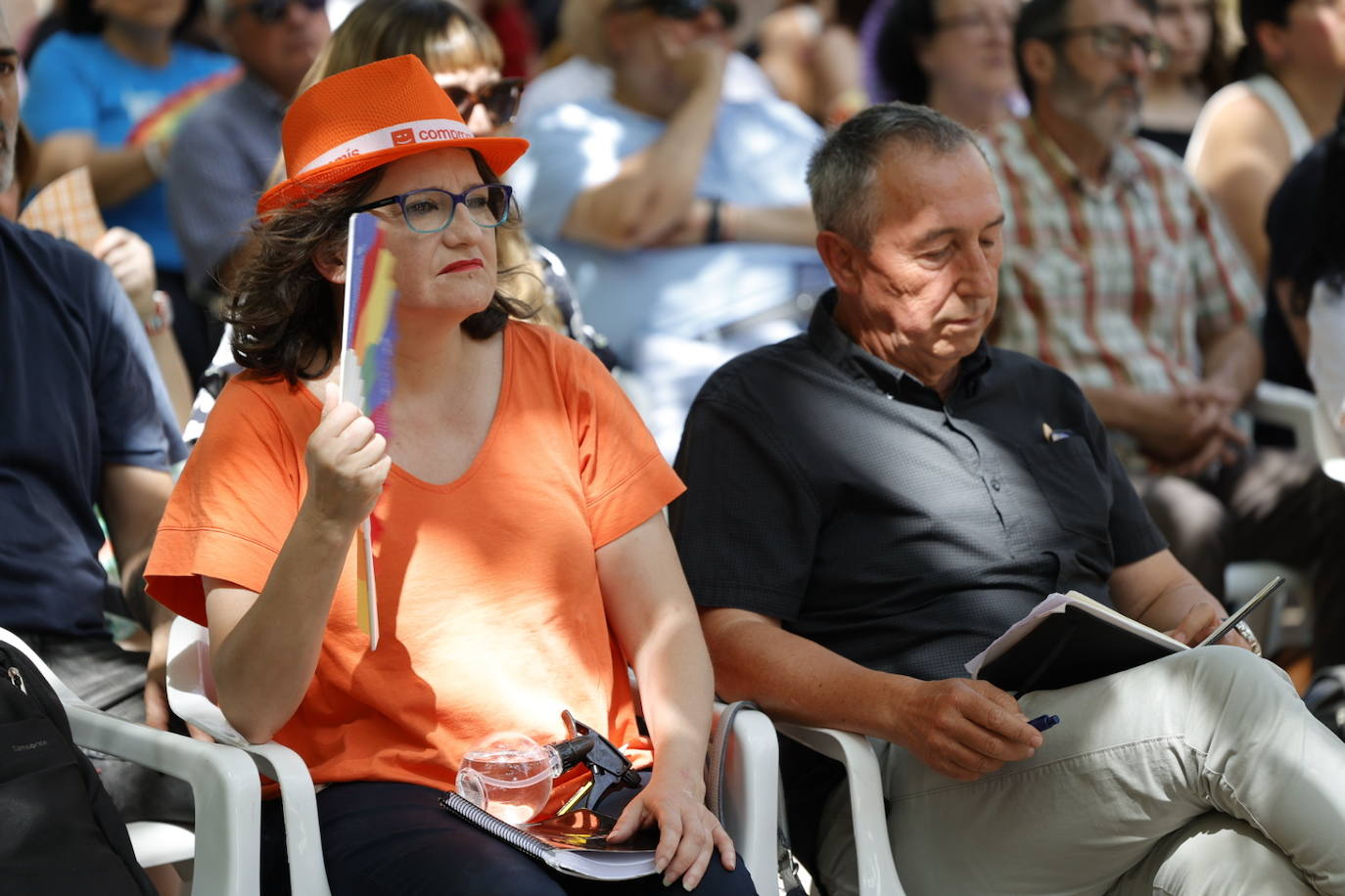 Fotos: Primer acto de partido de Compromís tras la imputación de Oltra