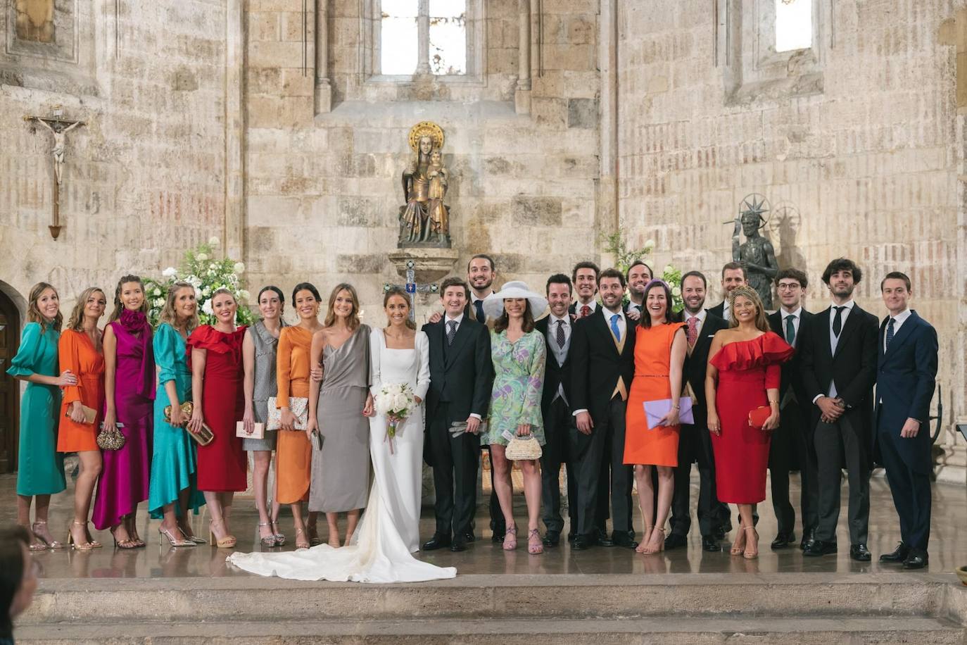 Los novios con los testigos de la boda.