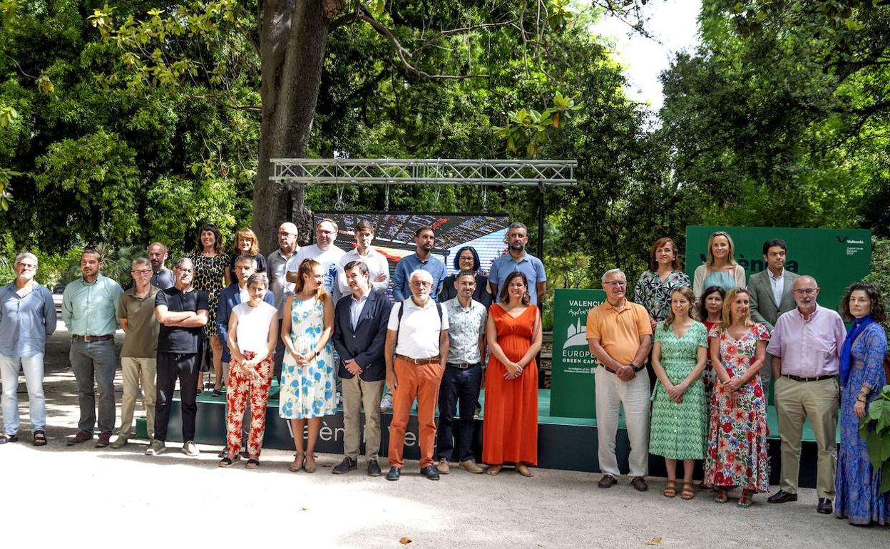 Presentación de la candidatura para Capitalidad Verde Europea 2024, en el jardín Botànico. 