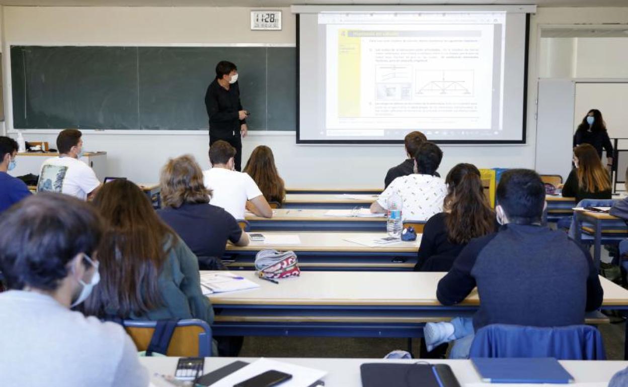 Una clase en un centro educativo valenciano.