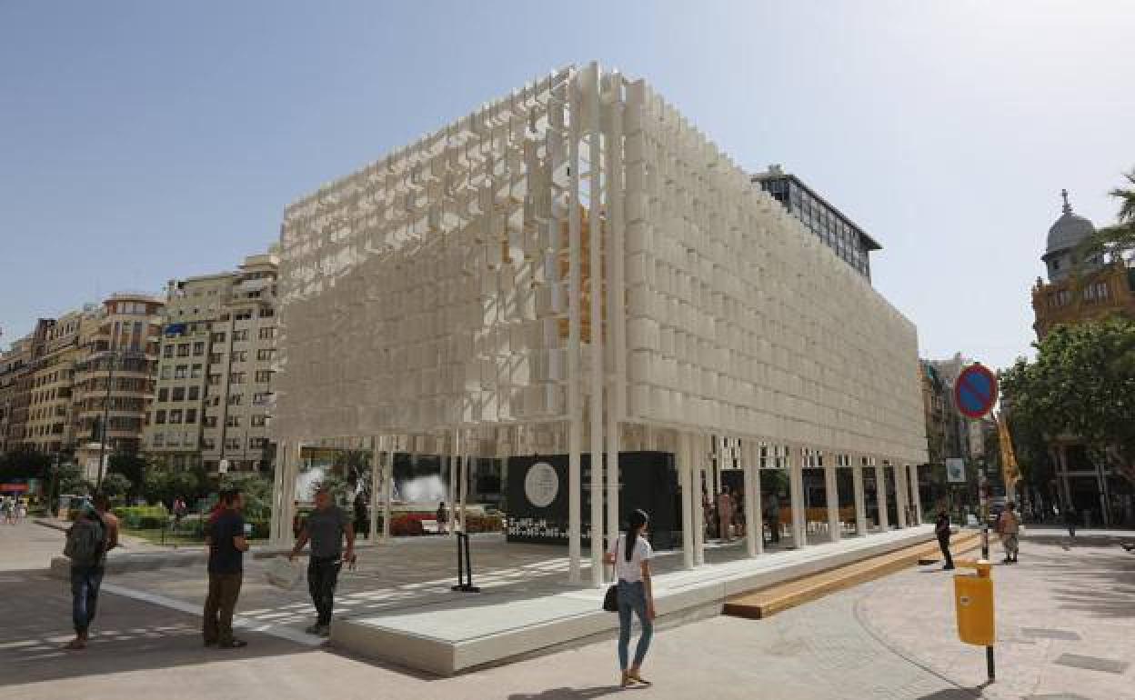 Ágora del Diseño en la plaza del Ayuntamiento. 