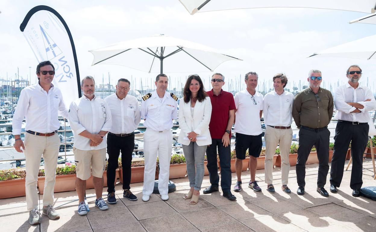 Los responsables de la regata, hoy en el Náutico de Valencia.