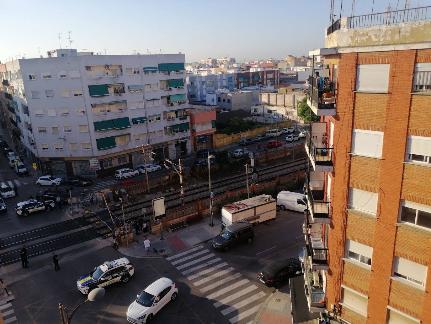 El tren arrolla a un hombre en Alfafar