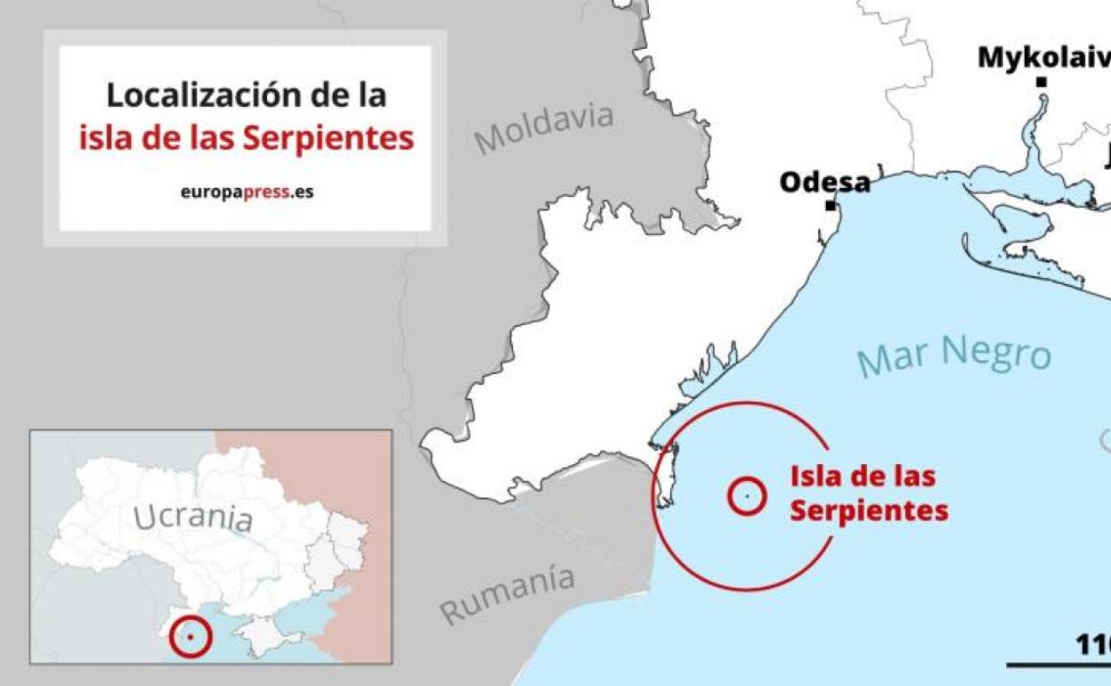 La Isla de Serpientes está estratégicamente colocada en el Mar Negro.