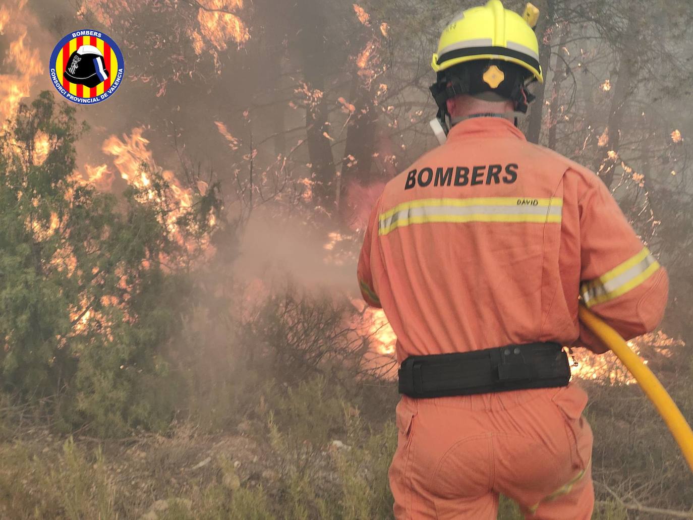 Fotos: Los bomberos luchan contra el fuego en el incendio de Venta del Moro