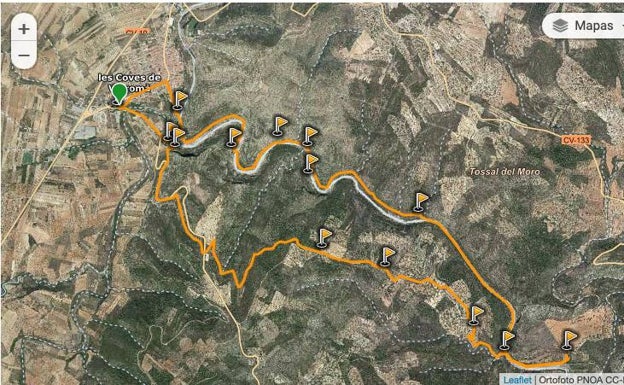 Recorrido circular que debe tenerse muy en cuenta para no perderse. 