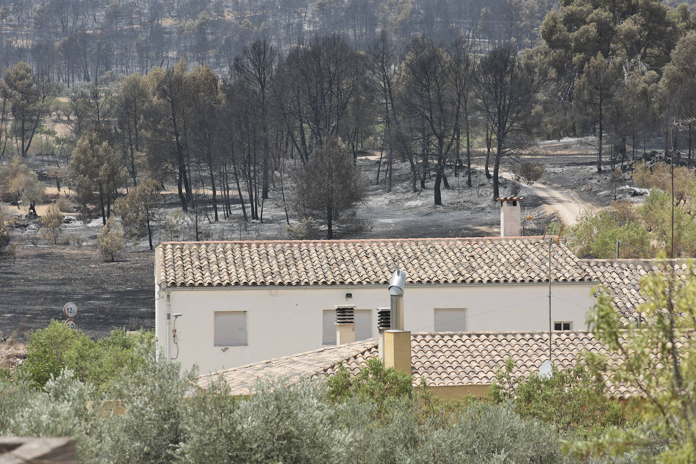 Fotos: Los efectos del incendio de Venta del Moro