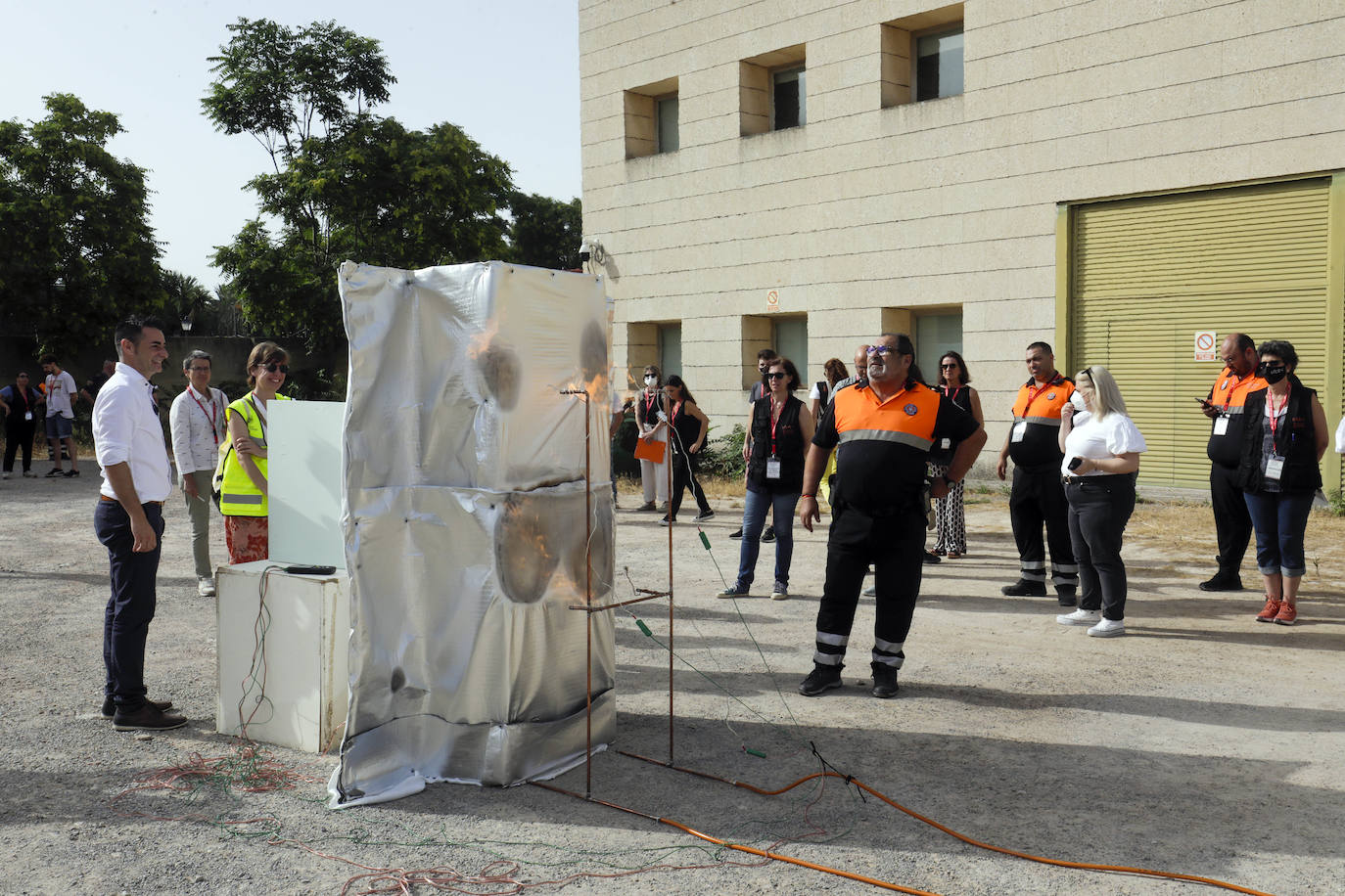 Fotos: Simulacro de incendio en el Museo de Bellas Artes de Valencia