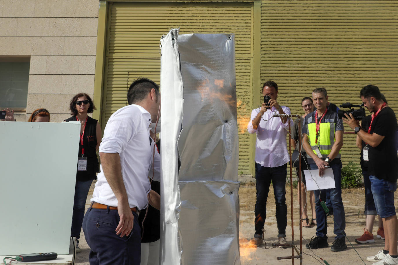 Fotos: Simulacro de incendio en el Museo de Bellas Artes de Valencia