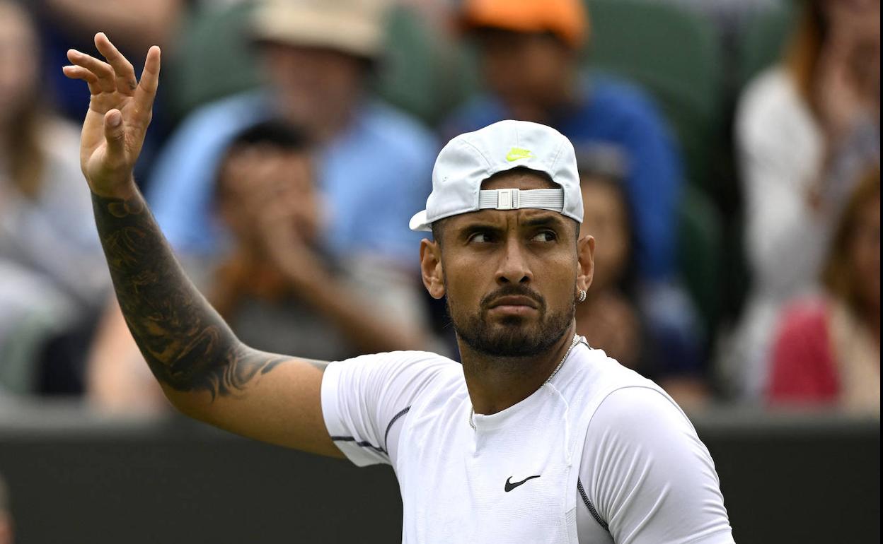 Nick Kyrgios en Wimbledon. 