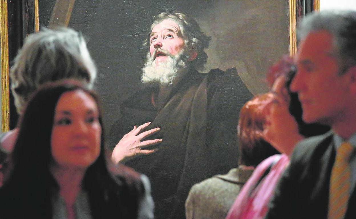 San Andrés', pintura de José de Ribera perteneciente a la colección Lladró en una exposición. 