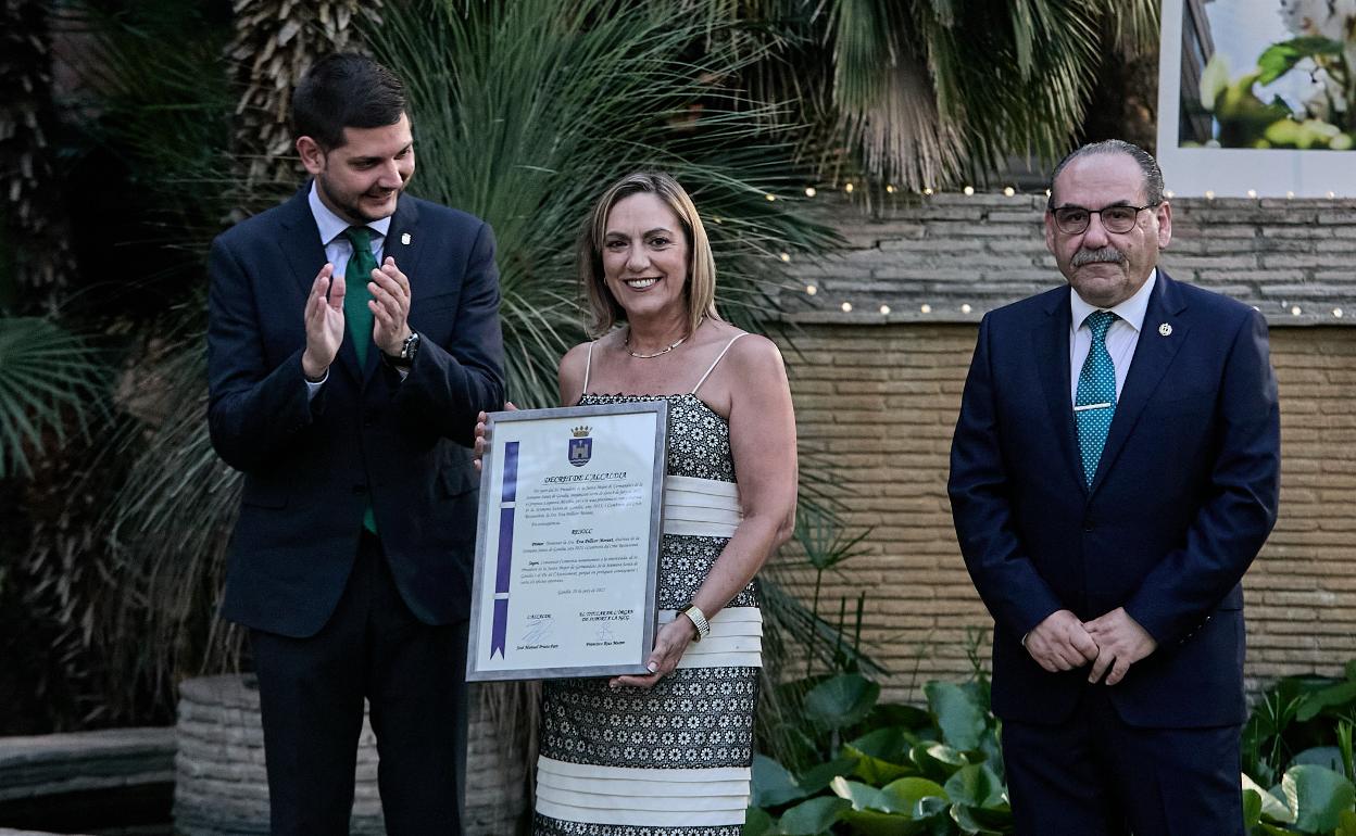 Eva Pellicer, durante su nombramiento. 