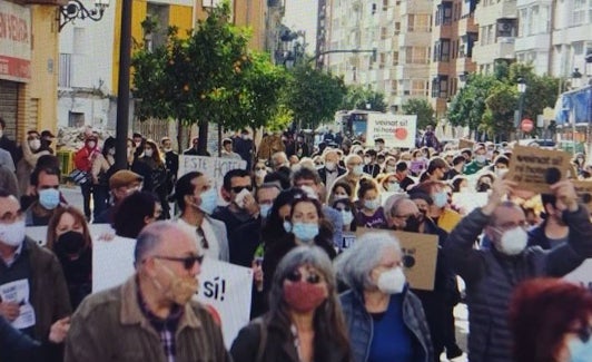 Protesta de los vecinos de Zaidía. 