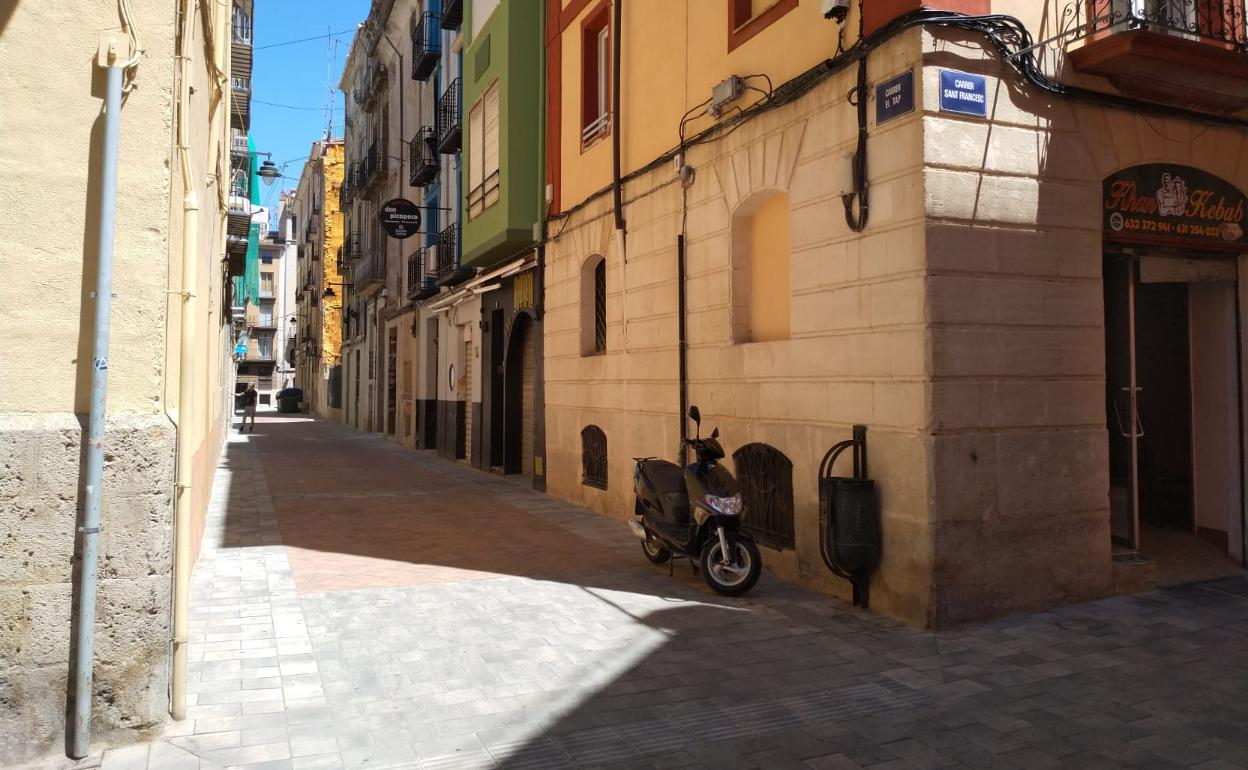 Uno de los puntos del centro de Alcoi donde se concentran parte de los problemas de convivencia. 