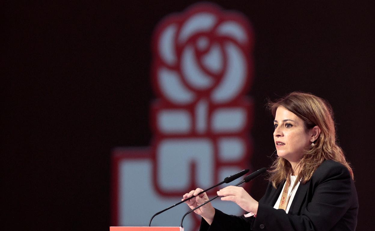 Adriana Lastra, en el 40 congreso federal del PSOE celebrado en Valencia. 