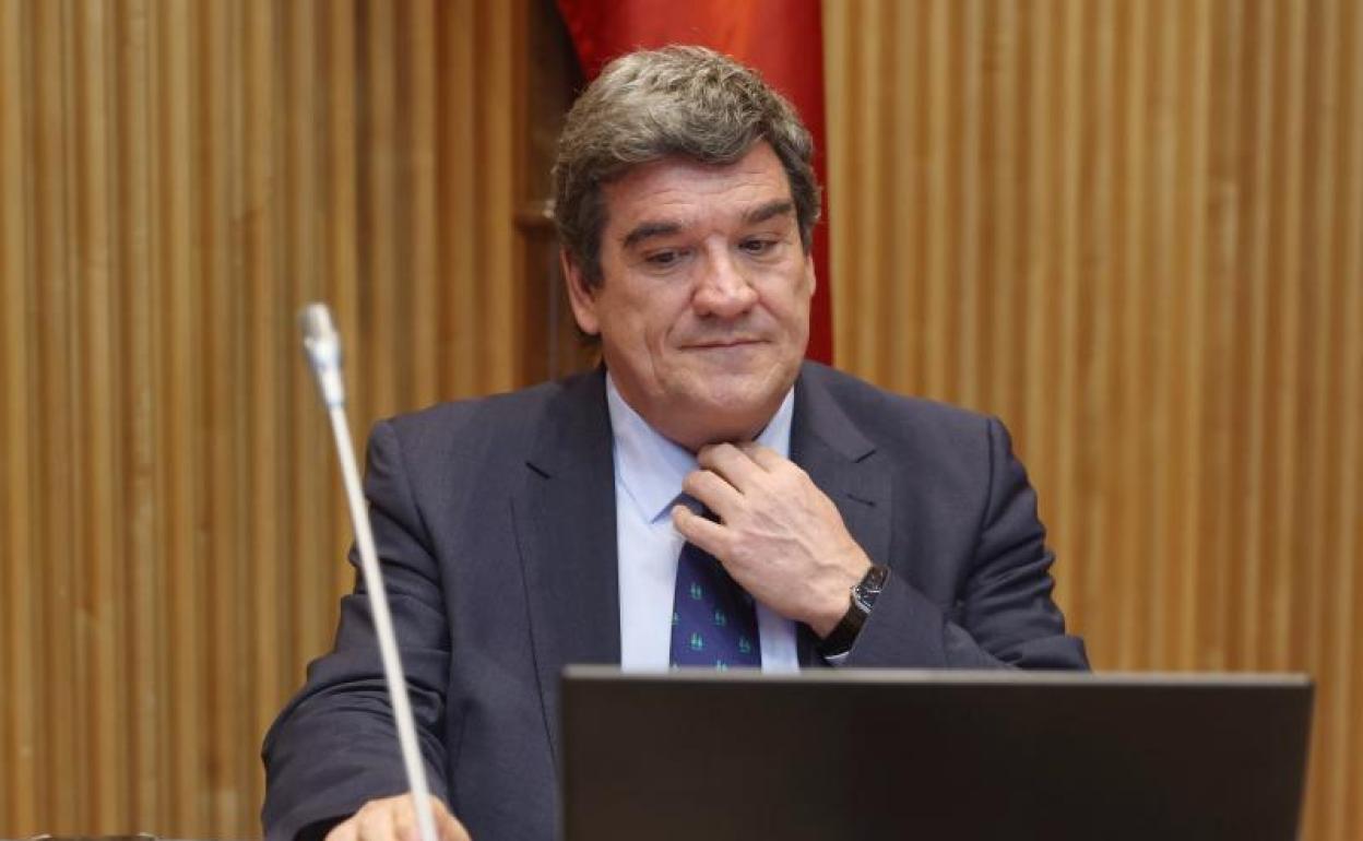 El ministro de Seguridad Social, José Luis Escrivá, en el Congreso. 