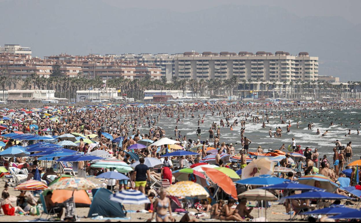 Playas de Valencia, este sábado. 