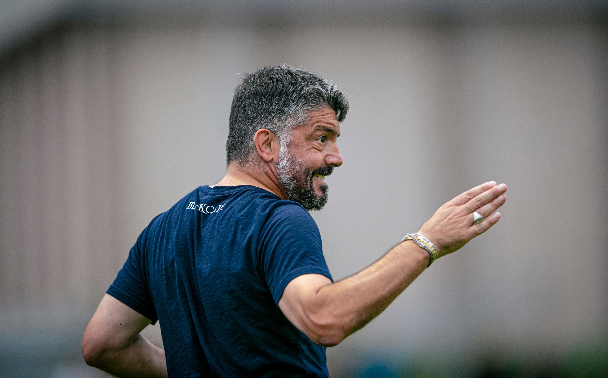 Gennaro Gattuso, durante el pasado choque ante el St. Gallen, dando instrucciones desde el banquillo. 