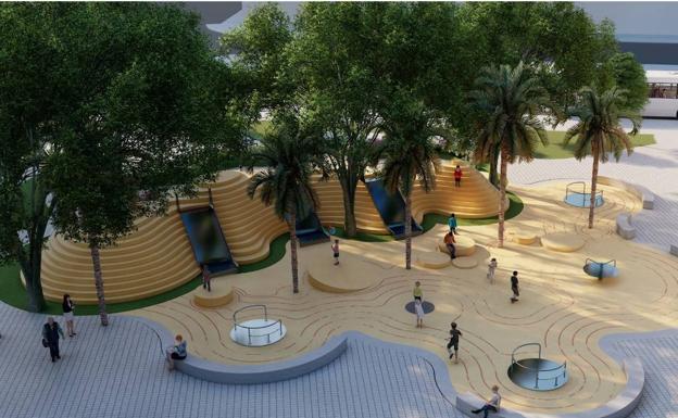 Imagen principal - Barrio de Albors, Valencia | El Ayuntamiento licita la obra para renovar un jardín en Valencia