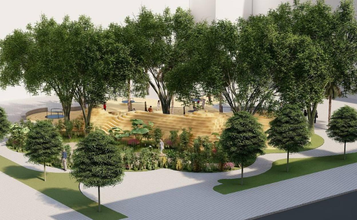 Barrio de Albors, Valencia | El Ayuntamiento licita la obra para renovar un jardín en Valencia