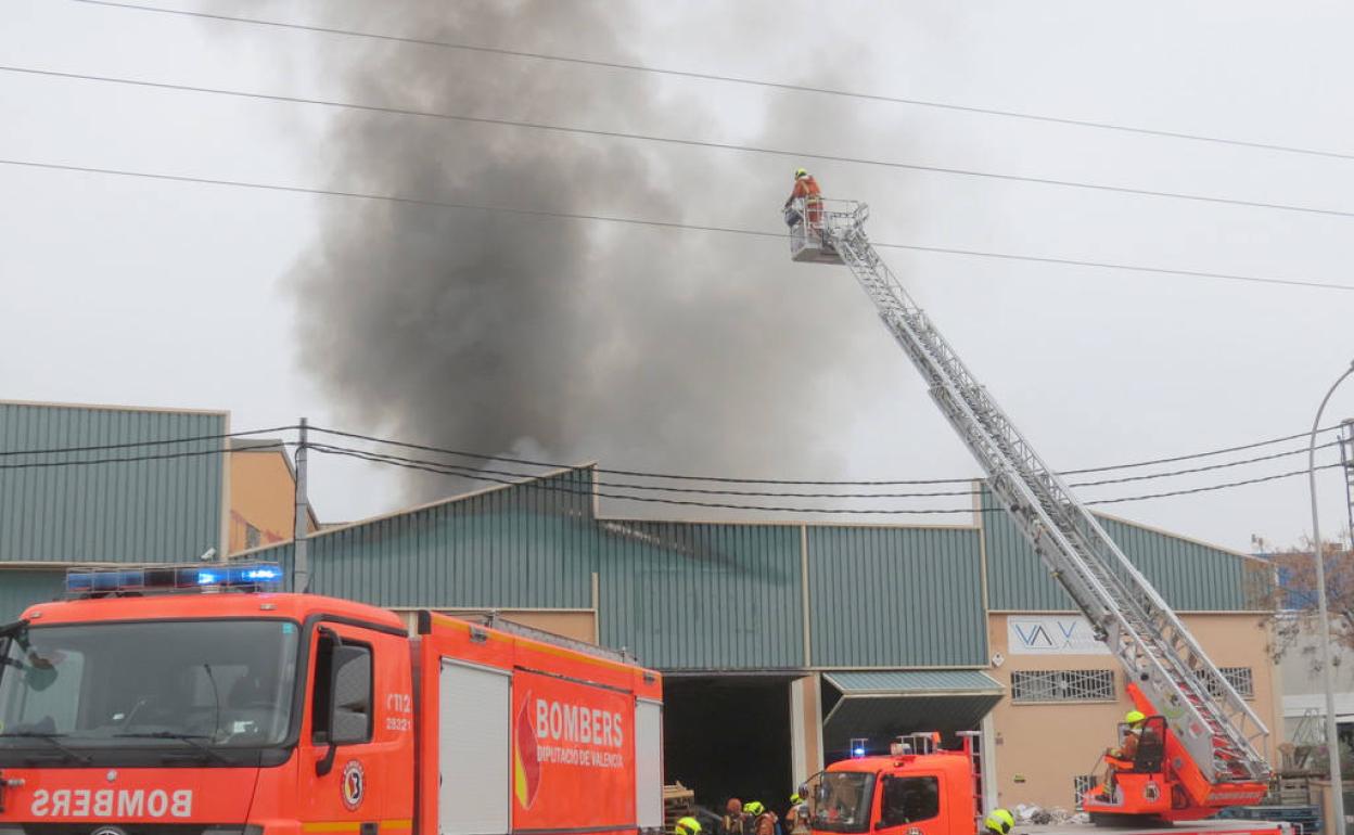 Una actuación de bomberos desarrollada en diciembre de 2021. 