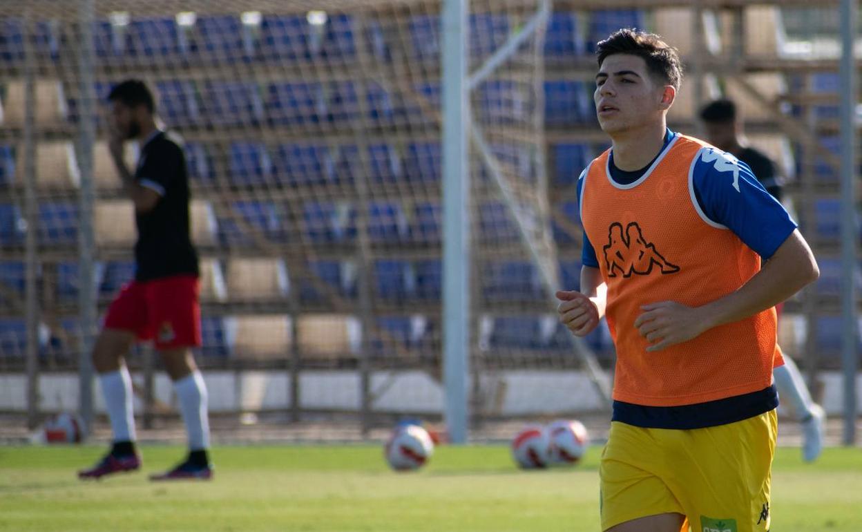 Nico Espinosa, este martes antes del partido en el Pinatar Arena. 