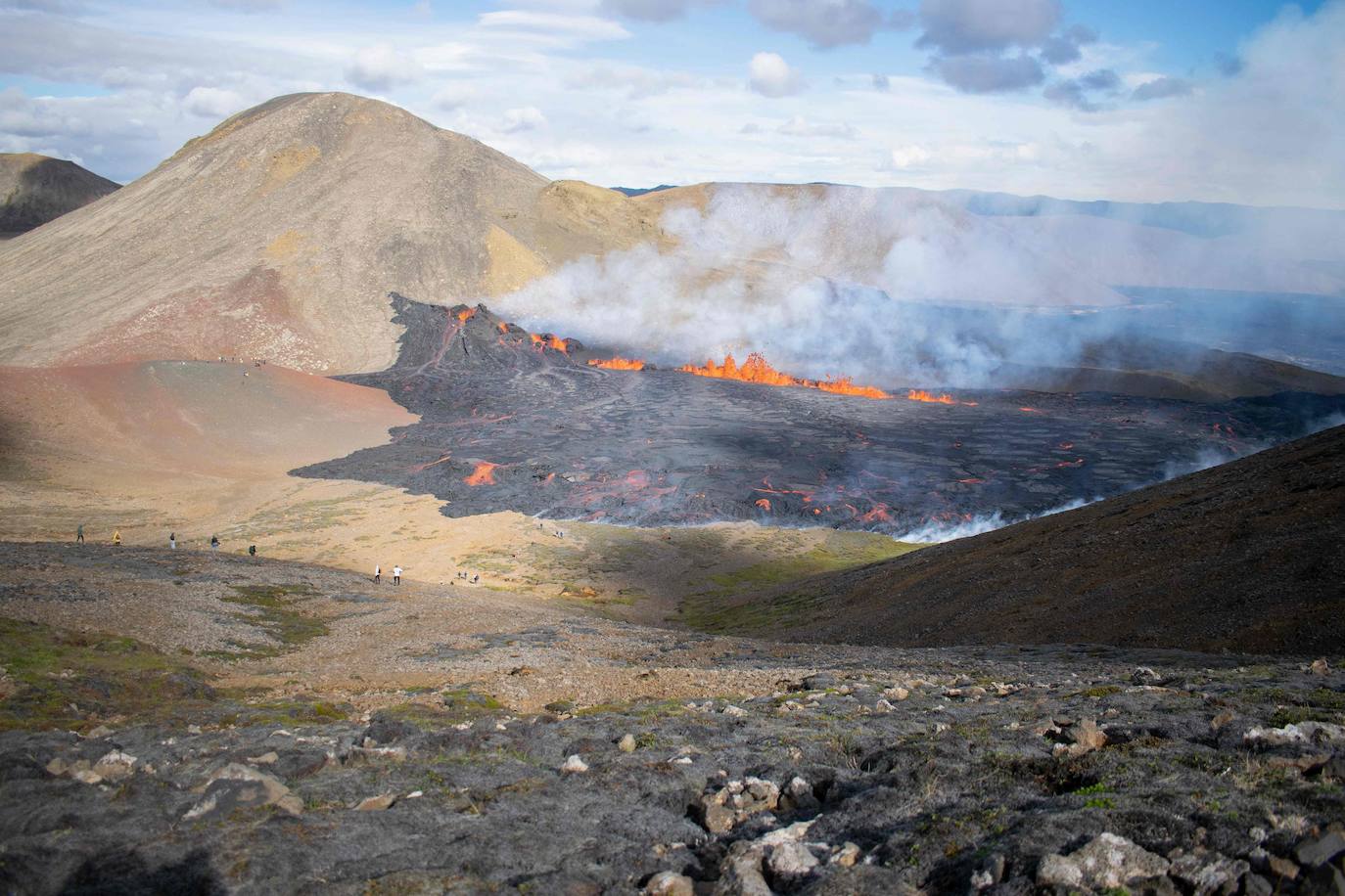 Fotos: Un volcán entra en erupción en Islandia