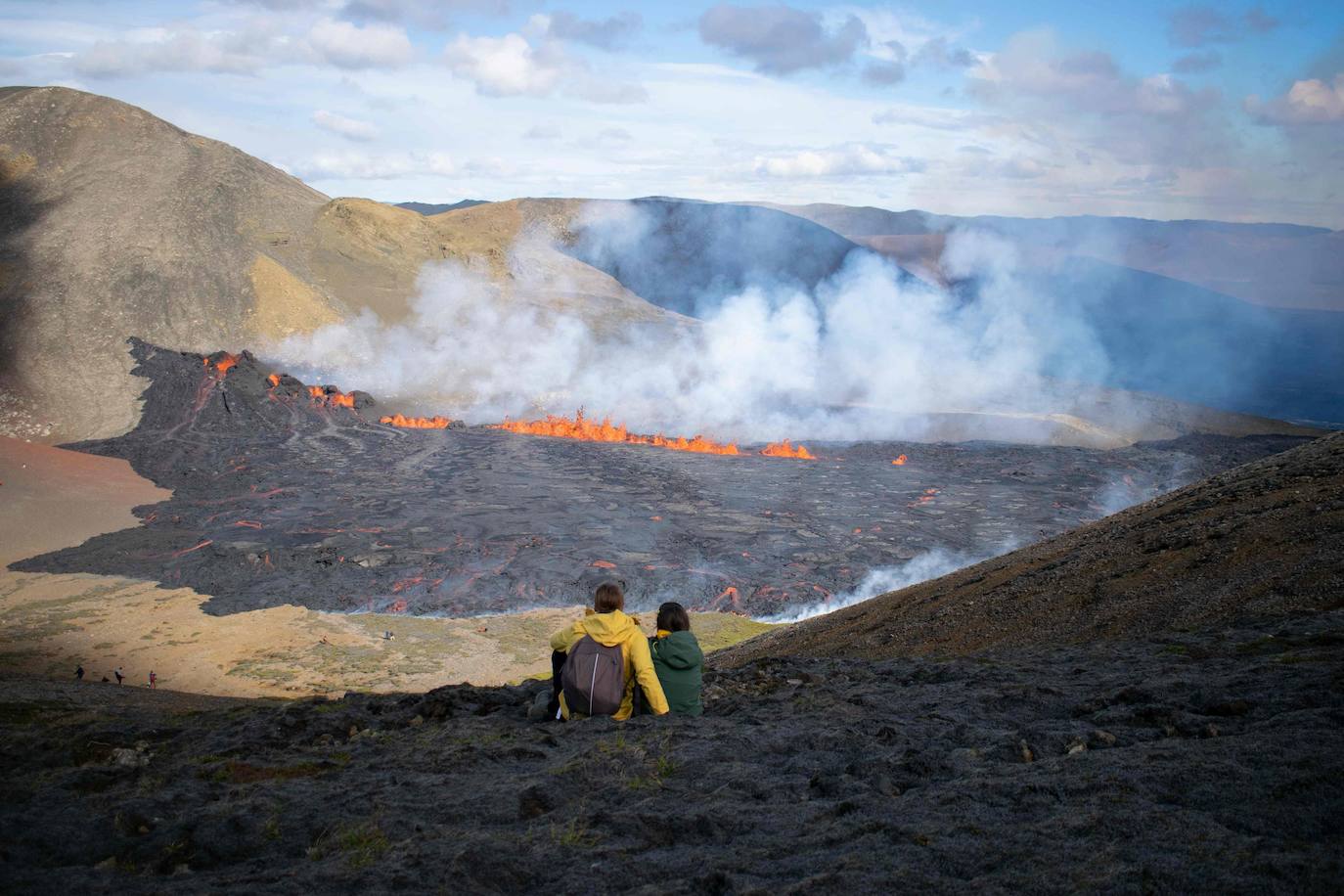 Fotos: Un volcán entra en erupción en Islandia