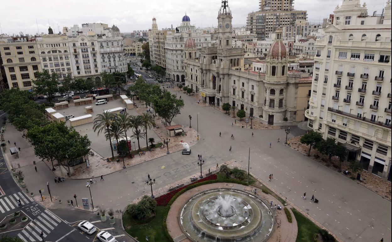 Imagen de archivo de la plaza del Ayuntamiento