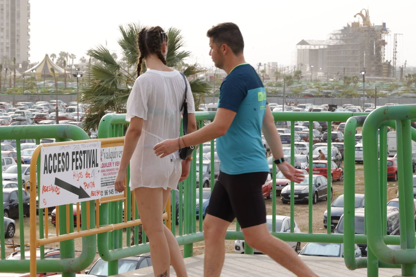 Fotos: Así ha quedado el recinto del festival Medusa tras la tormenta de arena