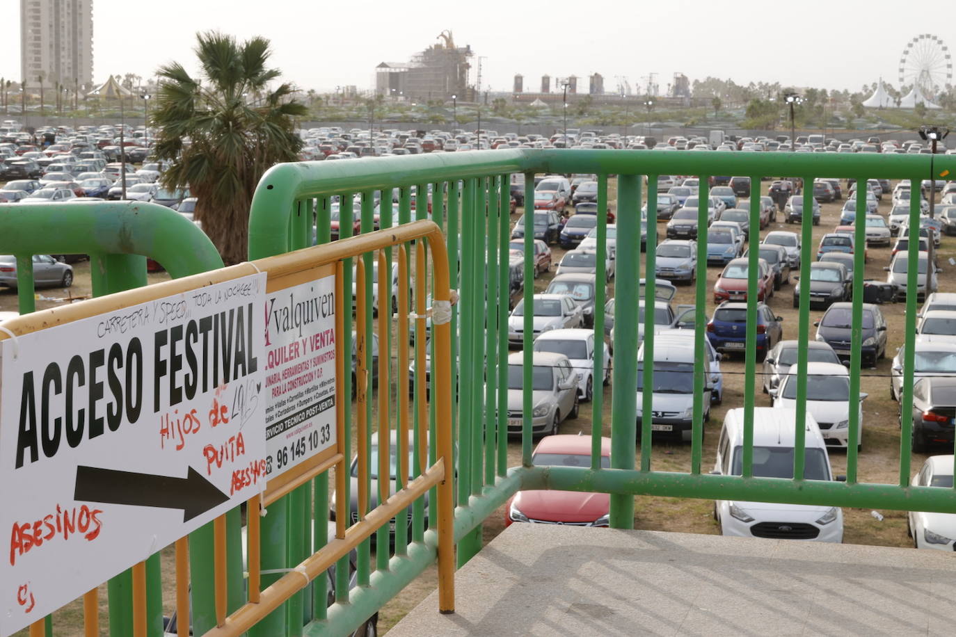 Fotos: Así ha quedado el recinto del festival Medusa tras la tormenta de arena